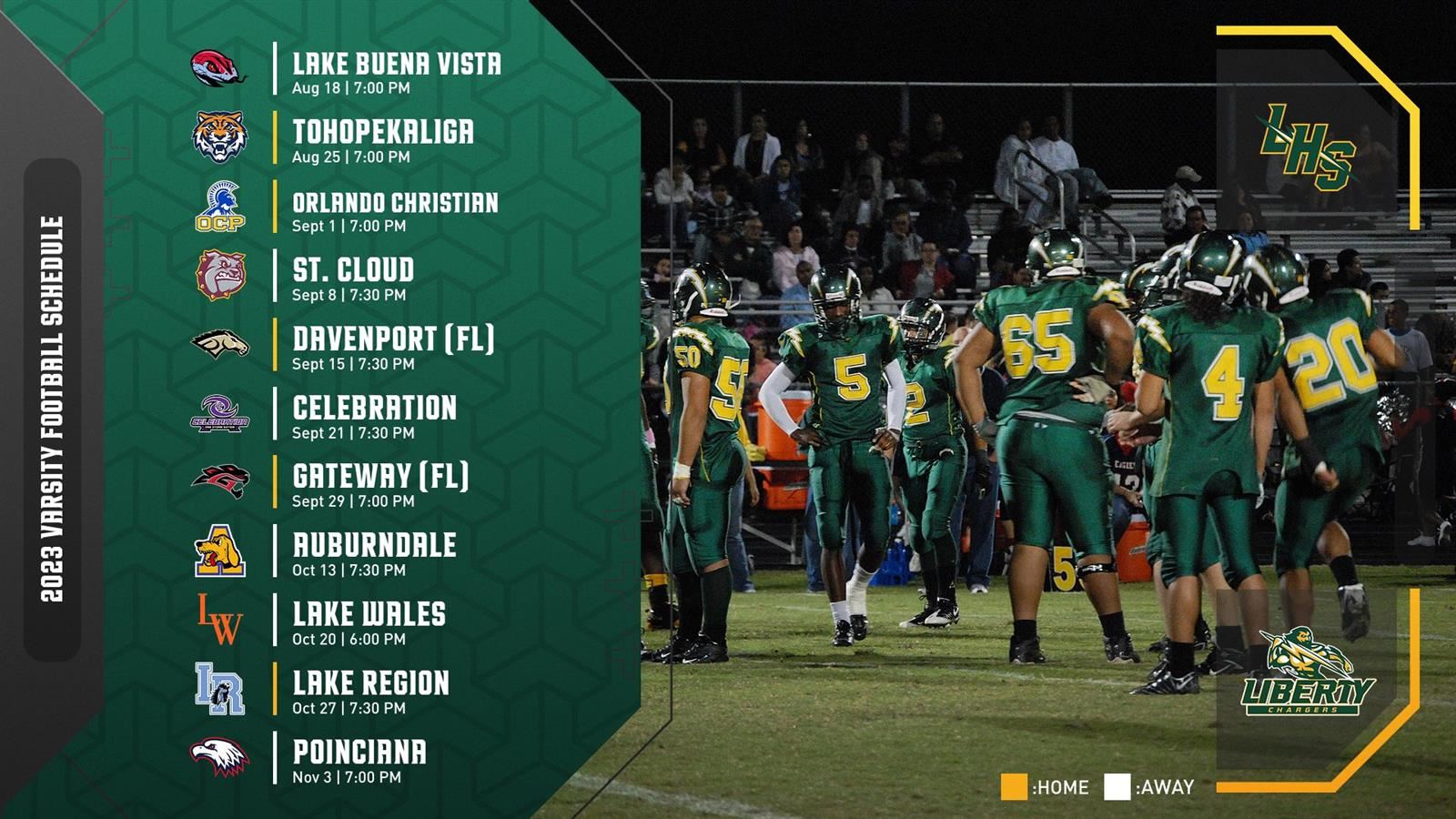 2023 Varsity Football Schedule